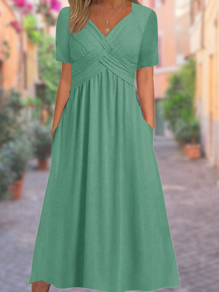 Aria ™ | Stylish V-Neck Maxi Dress