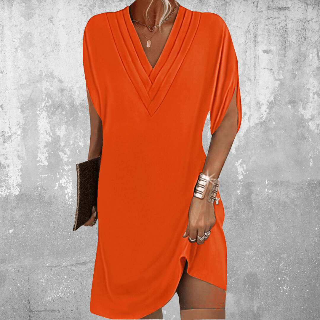 Amelia™ | Elegant V-Neck Loose Dress