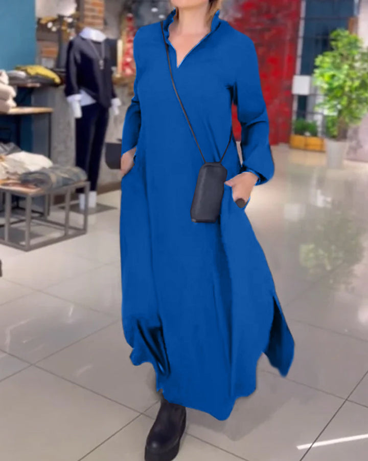 Lily™ | Stylish Long Shirt Dress with Side Slits