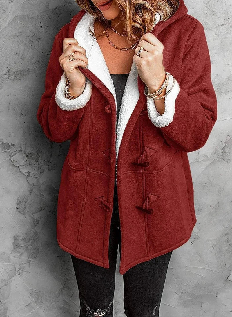 Amelia ™ | Fleece-Lined Hooded Coat