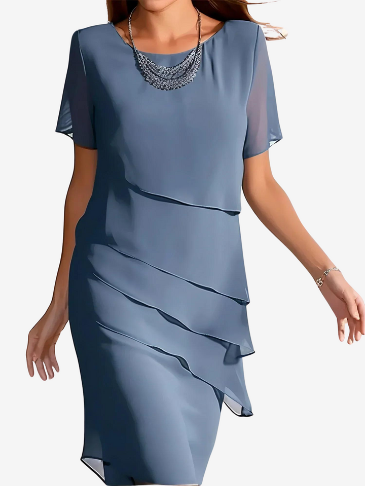 Mona ™ | Graceful Layered Dress with Sheer Effortless Elegance