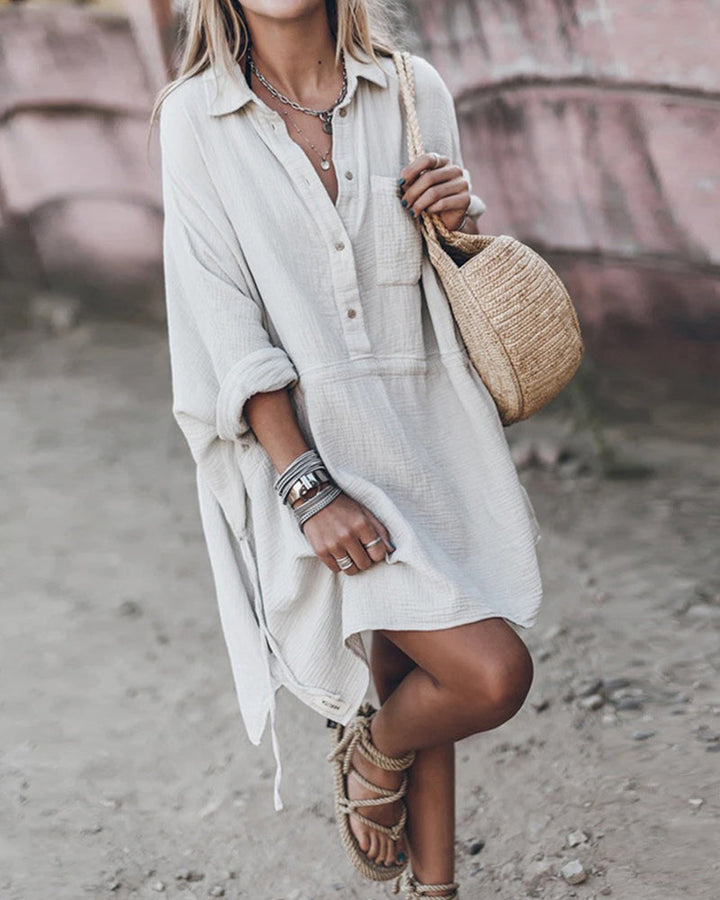 Maggie™ | Stylish Loose-Fit Shirt Dress