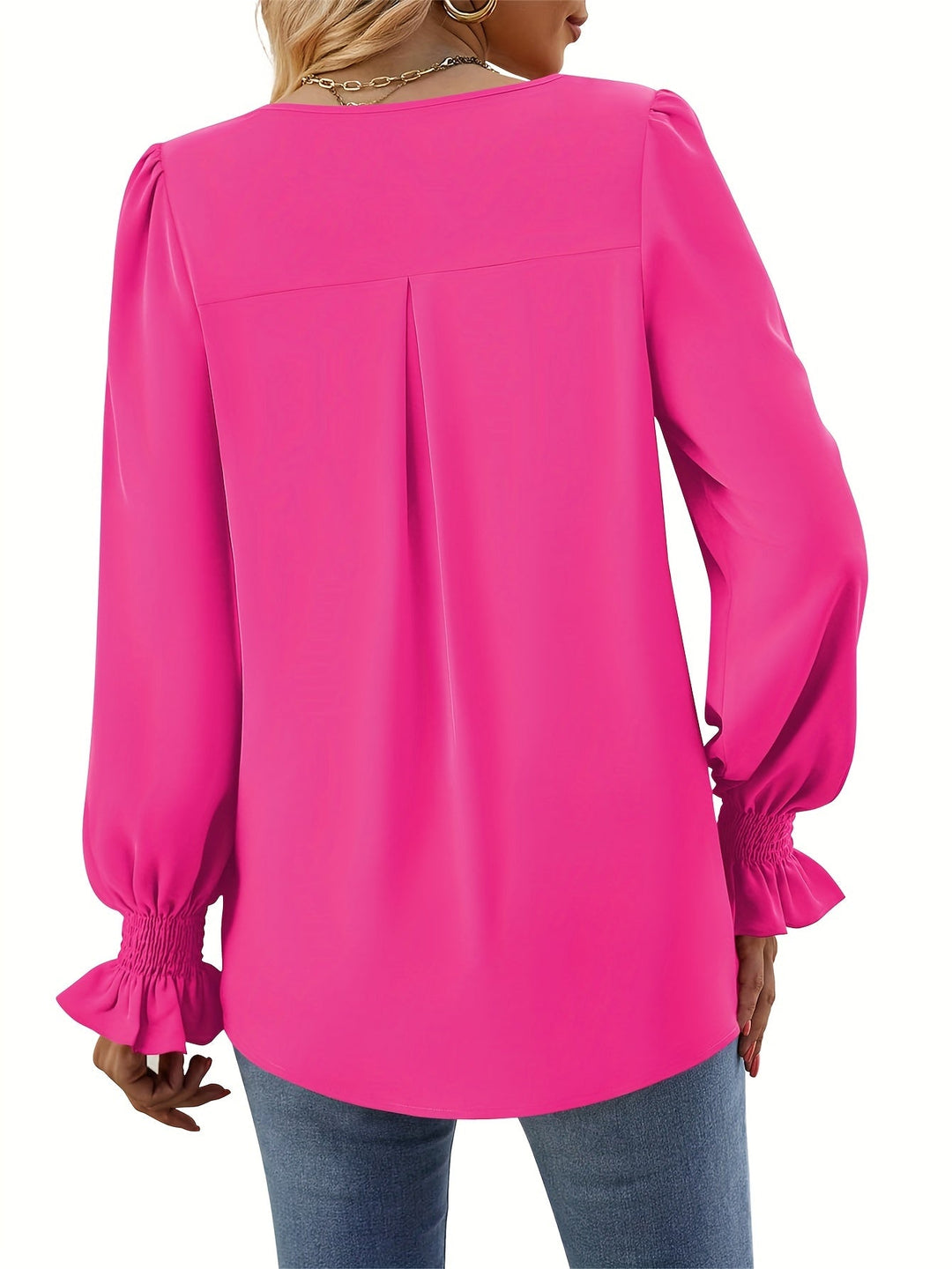 Daisy ™ | Chic V-Neck Puff Sleeve Blouse