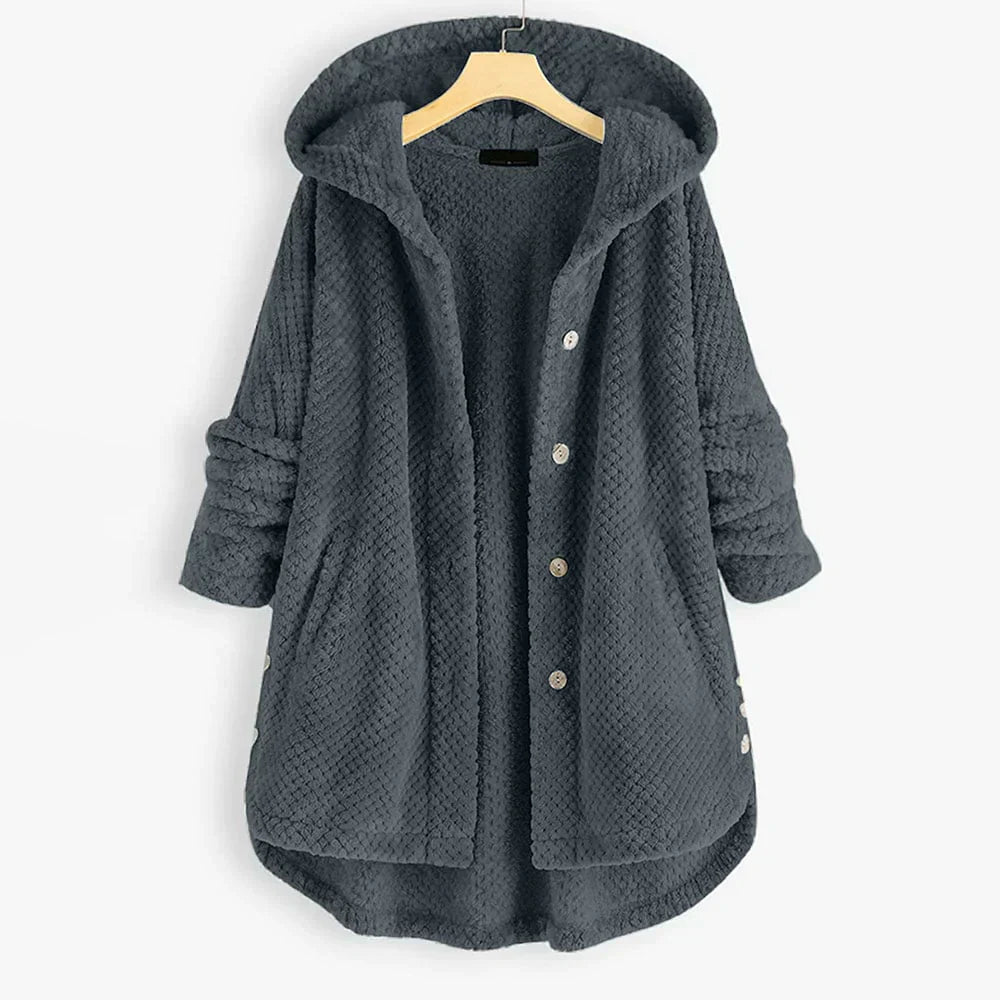 Daisy™ | Stylish Cozy Hooded Button-Up Coat