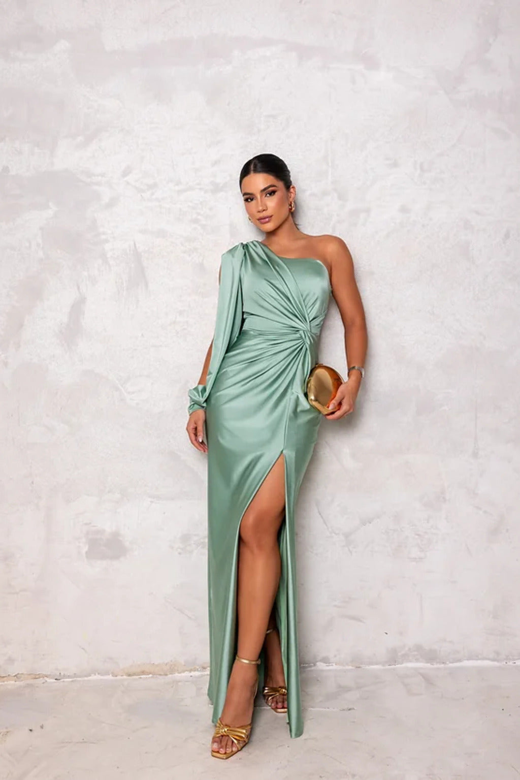 Zoe ™ | Teal Satin Dress