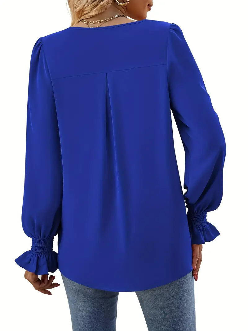 Daisy ™ | Chic V-Neck Puff Sleeve Blouse