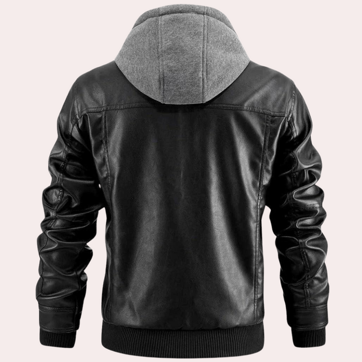 Mathias ™ | Leather Hoodie Jacket