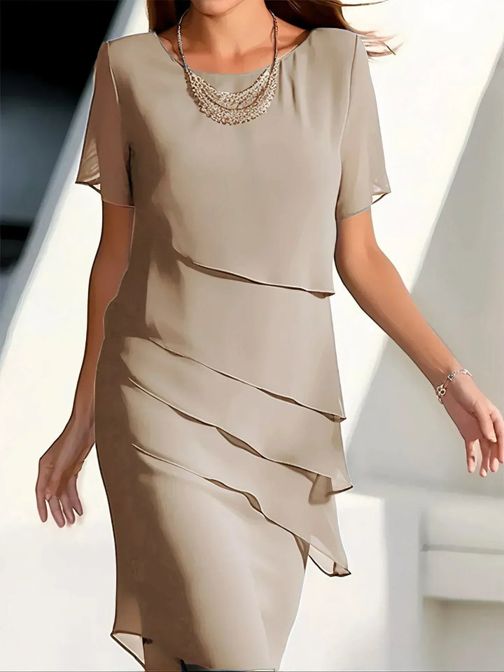 Mona ™ | Graceful Layered Dress with Sheer Effortless Elegance