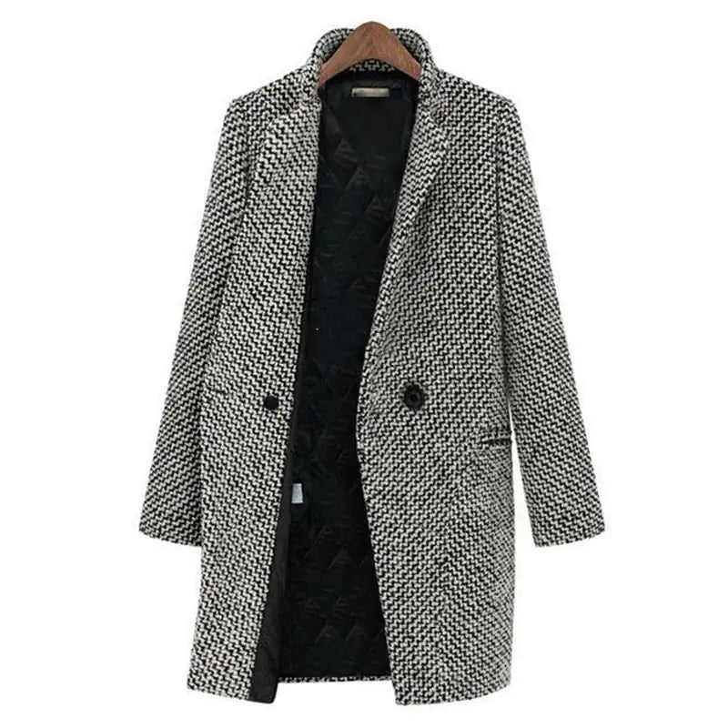 Amelia™ | Elegant Houndstooth Winter Coat