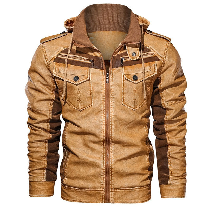 Louie ™ | Stylish Leather Hoodie Jacket