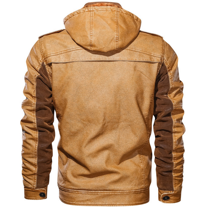 Louie ™ | Stylish Leather Hoodie Jacket