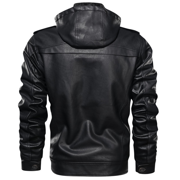 Louie ™ | Stylish Leather Hoodie Jacket