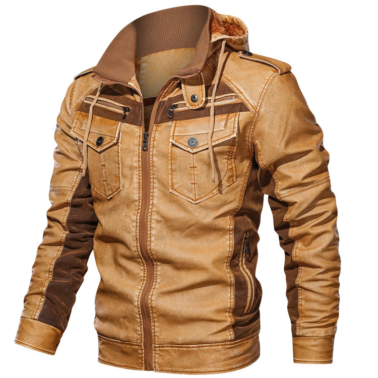 Louie ™ | Stylish Leather Hoodie Jacket