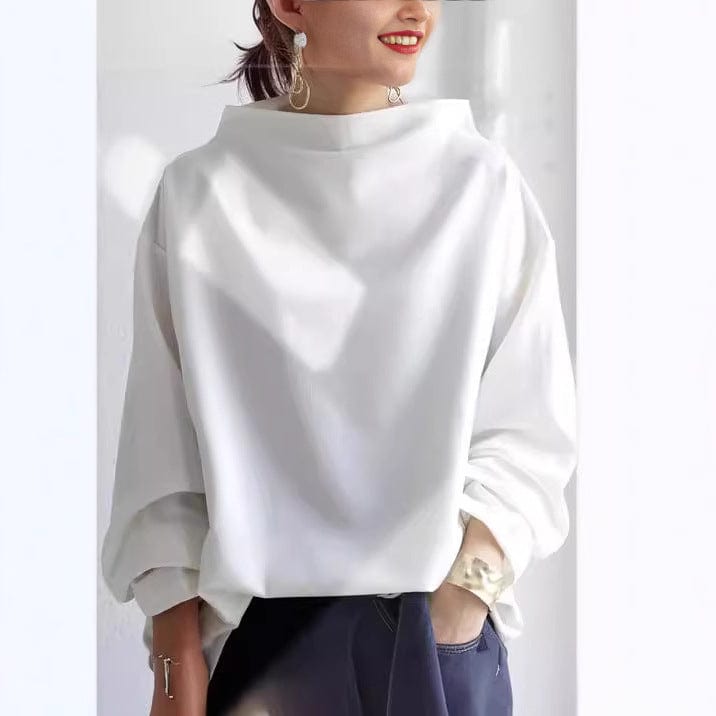 Eliana™ | Elegant Loose-Fit Turtleneck Blouse