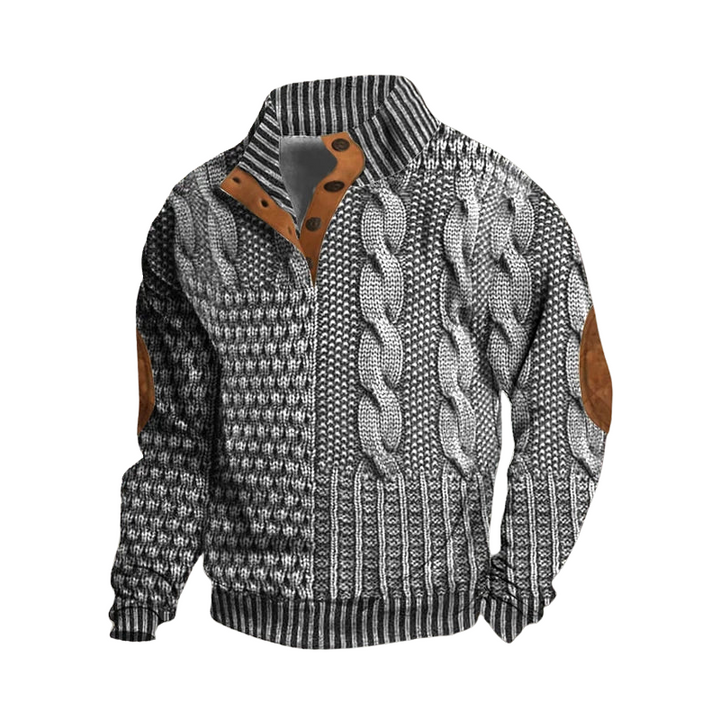 Georg ™ | Premium Knitted Jacket with Leather Accents