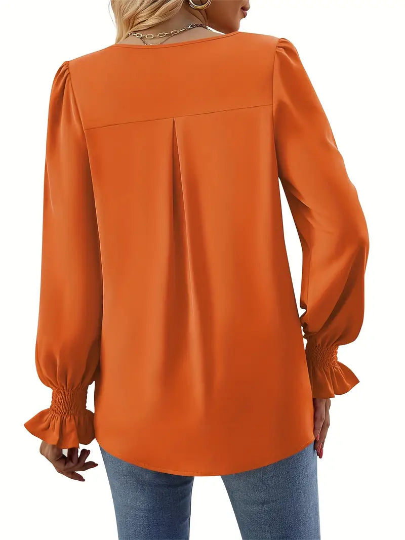 Daisy ™ | Chic V-Neck Puff Sleeve Blouse