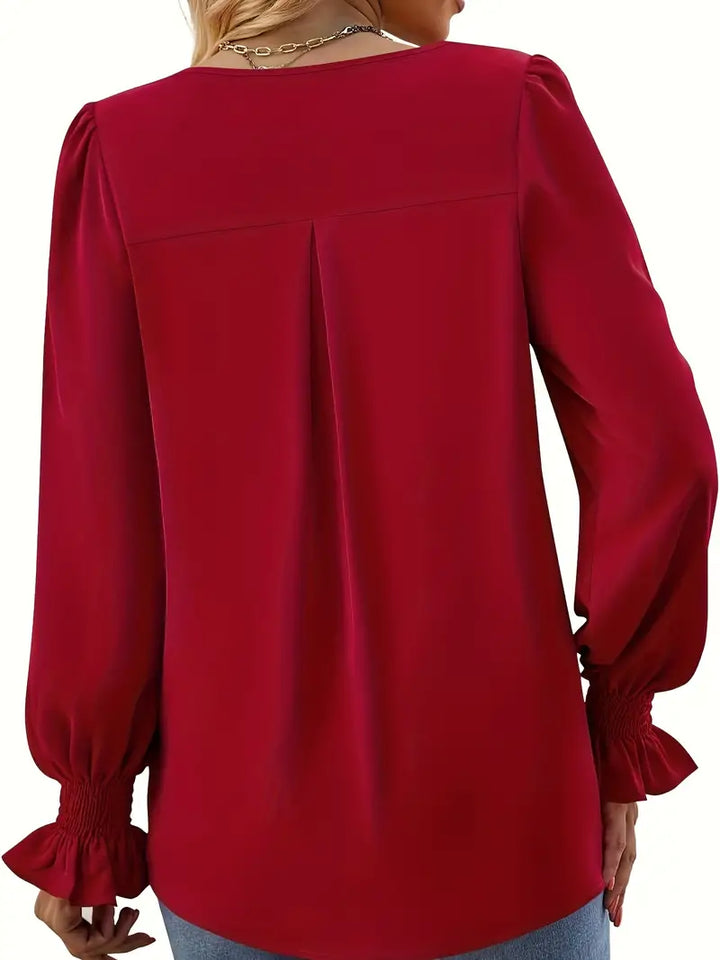 Daisy ™ | Chic V-Neck Puff Sleeve Blouse