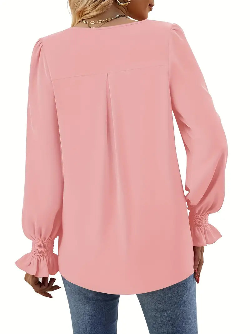 Daisy ™ | Chic V-Neck Puff Sleeve Blouse