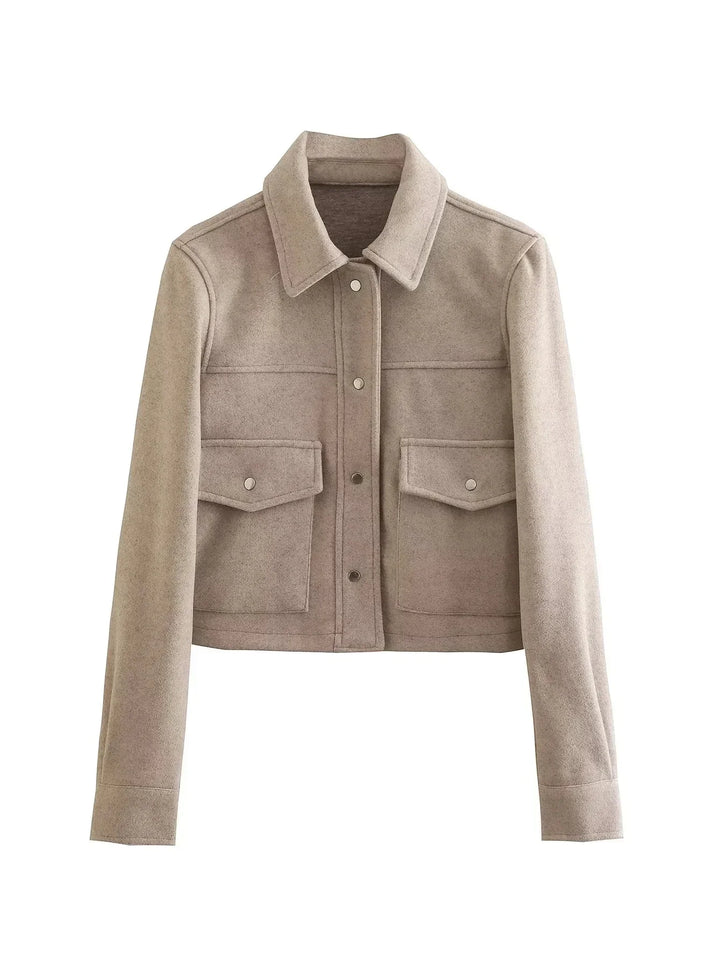 FIONA | Short Jacket with Front Pockets Style