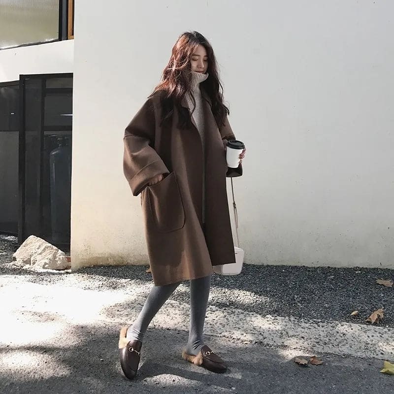 MAURA | Oversizes Woolblend Trenchcoat Jacket