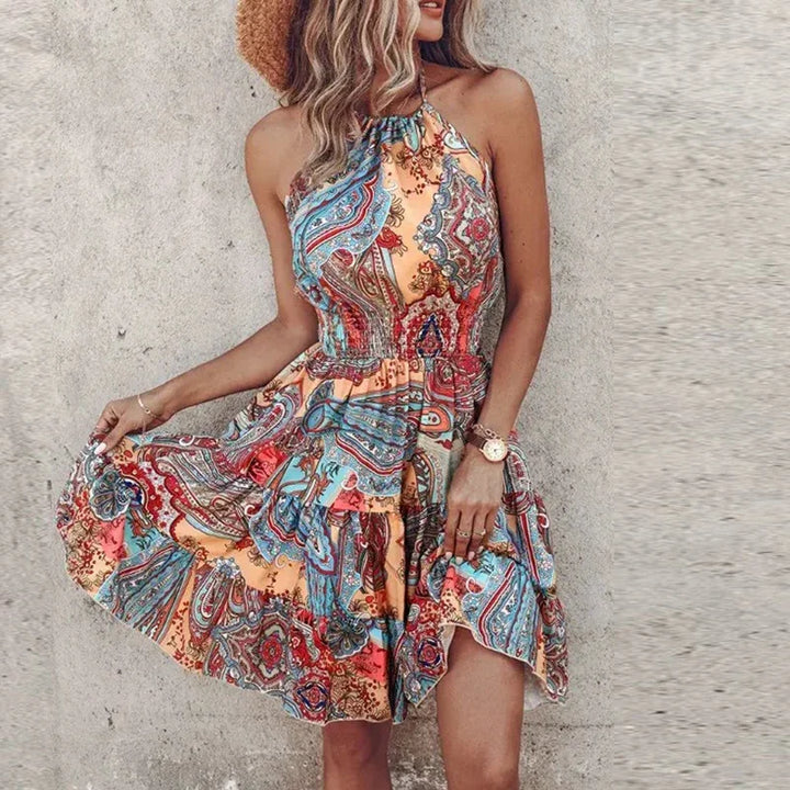 Mirabelle™ | Stylish Summer Boho Halter Dress