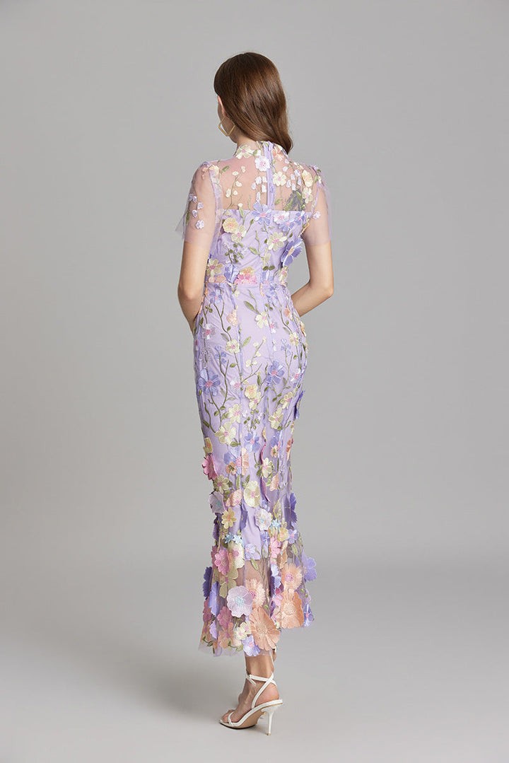 Andrea ™ | Sheer Embroidered Maxi Dress