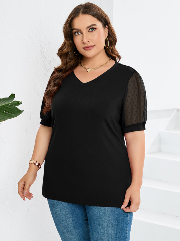 Janne™ |  V-Neck Sleeve Belly Cover Top