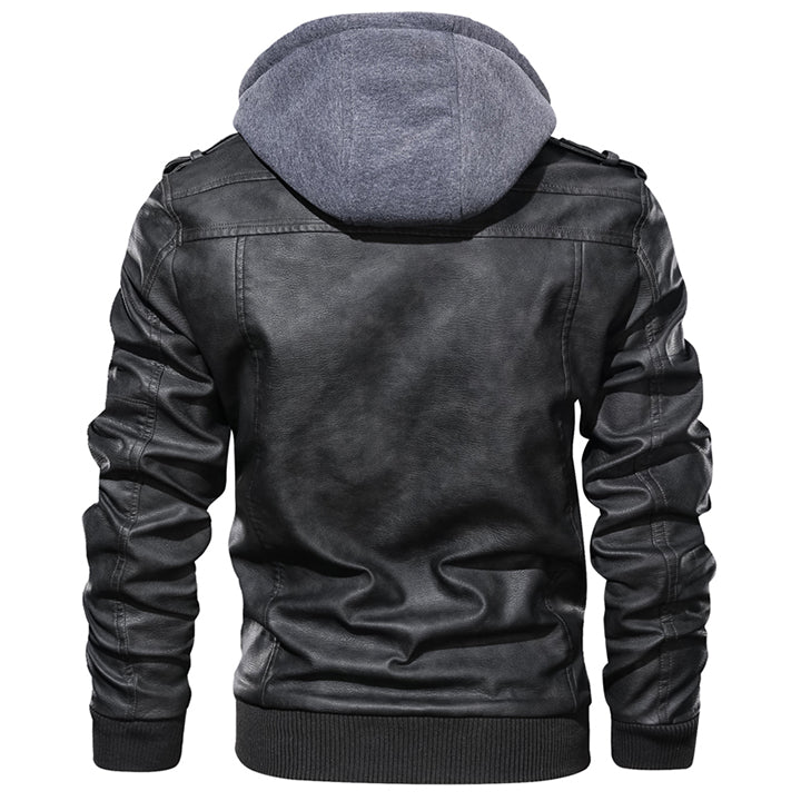 Mikkel ™ | Leather Hoodie Jacket