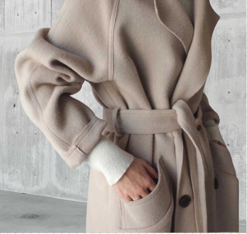 Sarah ™ | Elegant Wool-Blend Long Coat