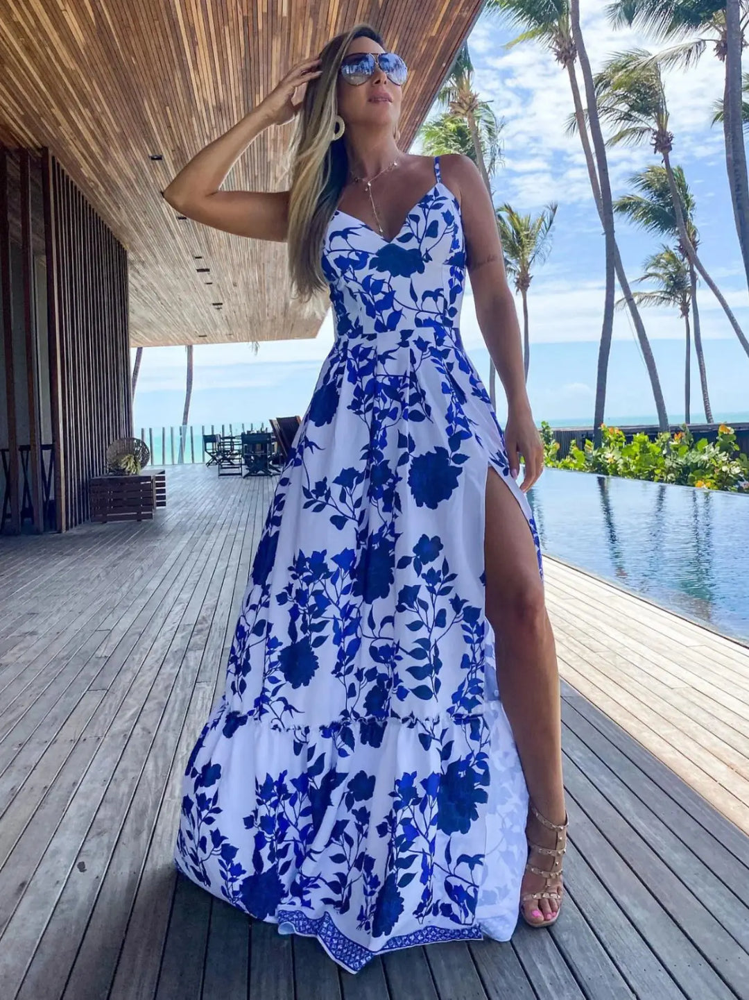 Lisa ™ | Stylish Floral Maxi Dress with Slit