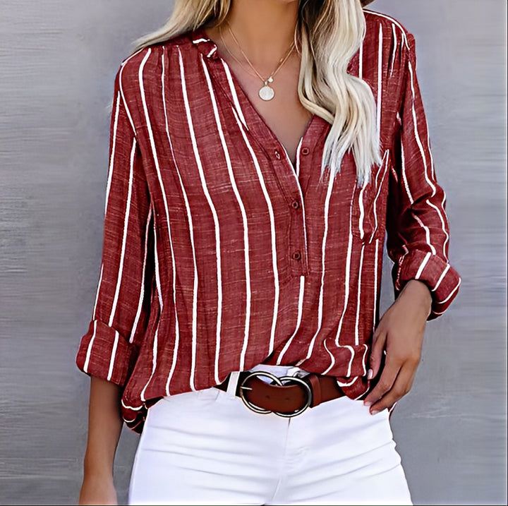 Ashley ™ | Relaxed Fit Striped Button-Down Shirt