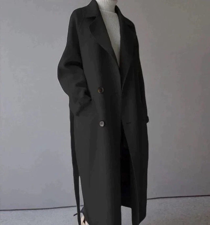 Sarah ™ | Elegant Wool-Blend Long Coat