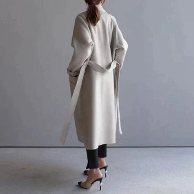 Sarah ™ | Elegant Wool-Blend Long Coat