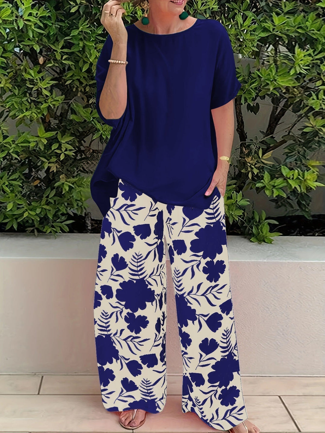 Bonnie ™ | Floral Wide-Leg Pants Set