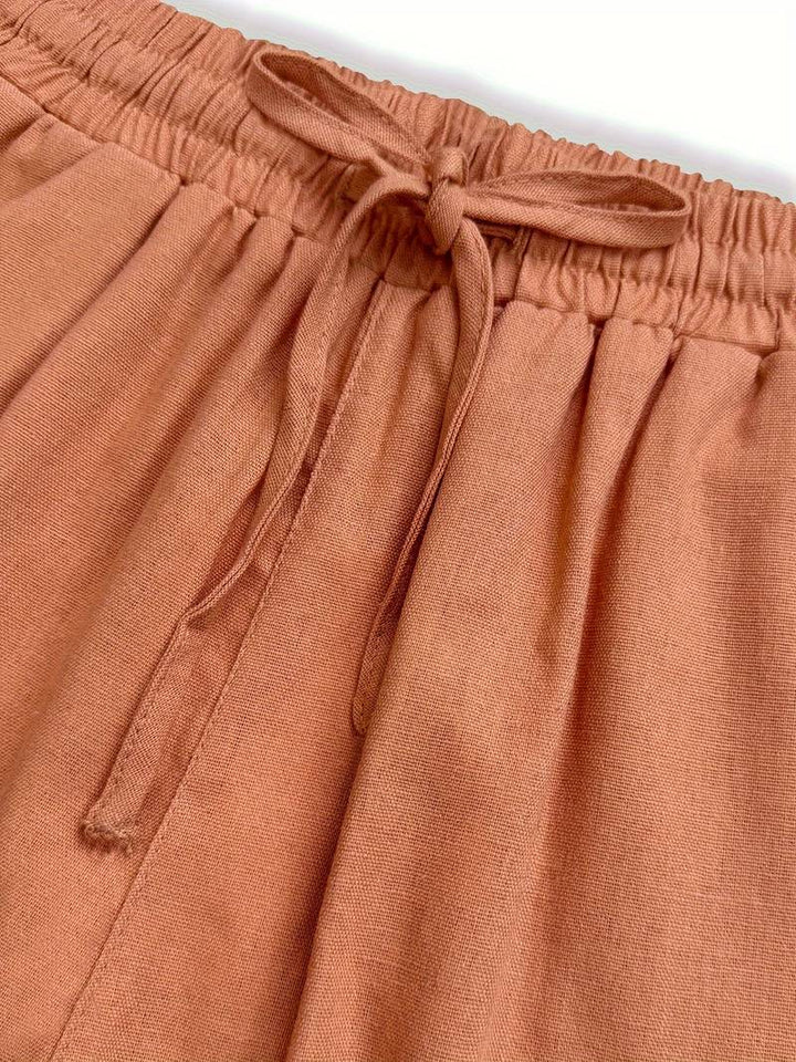 Chloe ™ | Relaxed Brown Trousers with Drawstring