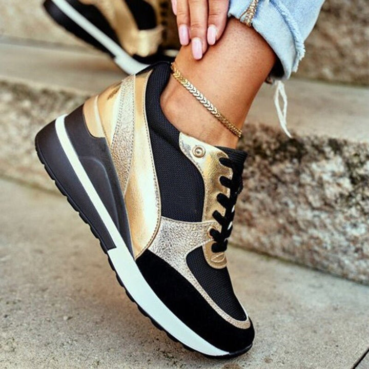 Ella™ | Glow Wedge Sneakers