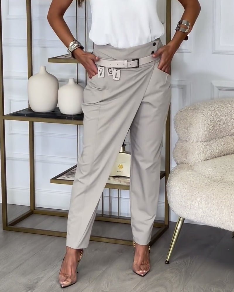 Cora™ | Patchwork Pants with Belt