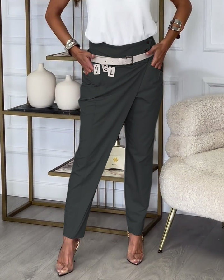 Cora™ | Patchwork Pants with Belt