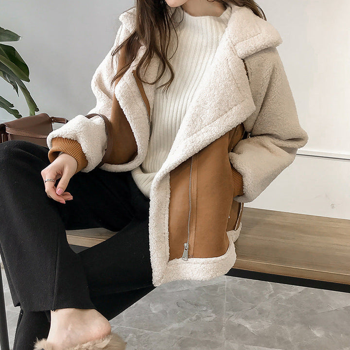 Erin ™ | Stylish Faux Shearling Zip-Up Jacket