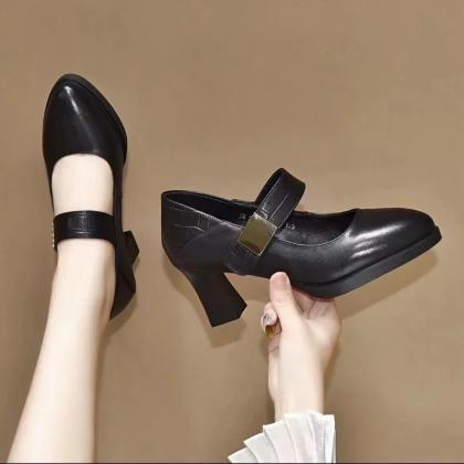 Anne ™ | Stylish Block Heel Mary Jane Pumps