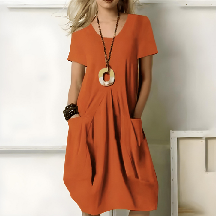 Maryam™ | Stylish Loose-Fit Casual Dress with Pockets